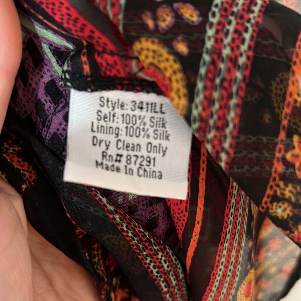 NWT Jonny Was Medallion Romance Silk Dress - Picture 9 of 11